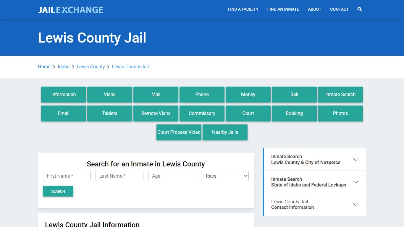 Lewis County Jail Roster Lookup, ID, Inmate Search